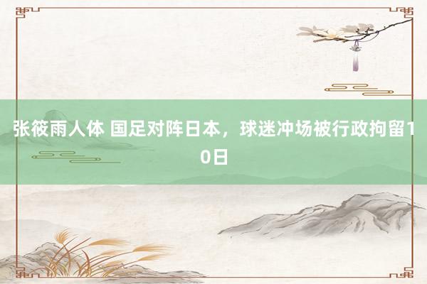 张筱雨人体 国足对阵日本，球迷冲场被行政拘留10日