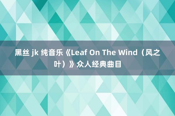 黑丝 jk 纯音乐《Leaf On The Wind（风之叶）》众人经典曲目