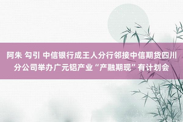 阿朱 勾引 中信银行成王人分行邻接中信期货四川分公司举办广元铝产业“产融期现”有计划会