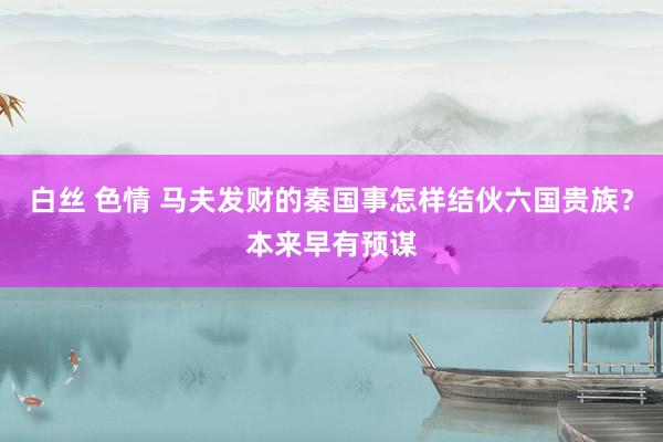 白丝 色情 马夫发财的秦国事怎样结伙六国贵族？本来早有预谋